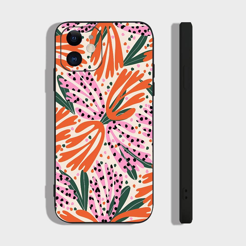 Art Flower For Iphone 17 Air 16 Pro Max 15 14 13 Full Cover Anti-Shock MagSafe Cover