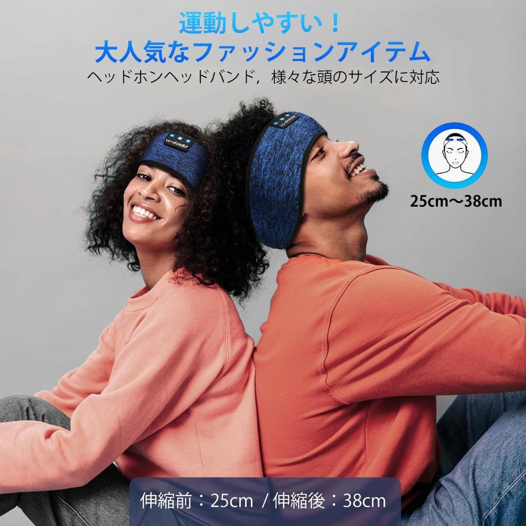 Headband Headphones for Bluetooth Wireless Earbuds for HiFi Soundproof Compatible with iPhone Certified Technical Sleep Suitable for and Light Blue