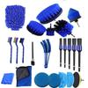 32-Piece Car Detailing Brush & Drill Set with Wash Mitt and Air Vent Cleaner