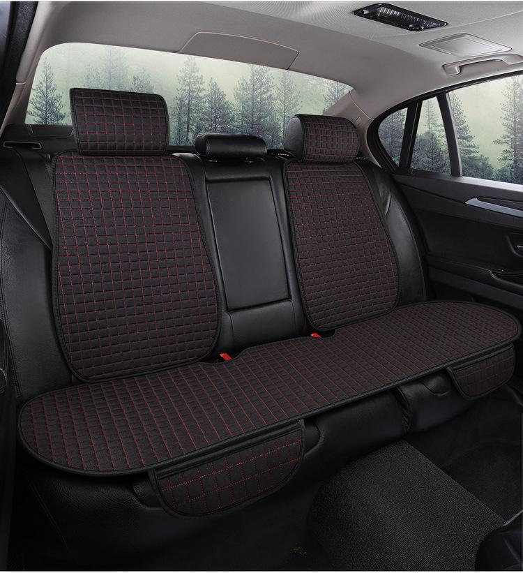 Universal Fiber Linen Car Seat Cushion - Five-Seat, Small Waist, Four Seasons Pad