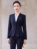Elegant Collarless Women's Suit Set for Hotel Manager & Receptionist Spring/Autumn Workwear