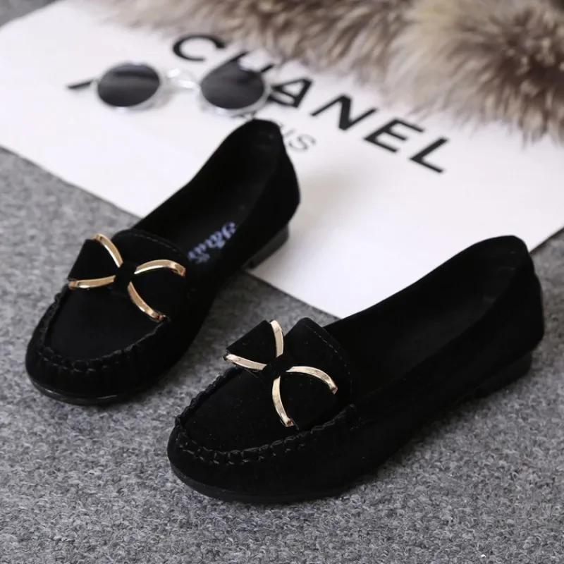 Women's Flat Shoes Fashion Casual Lofers Ladies Elegant Butterfly-Knot Comfortable Shoes Women Soft Classic Office Shoes 35-41