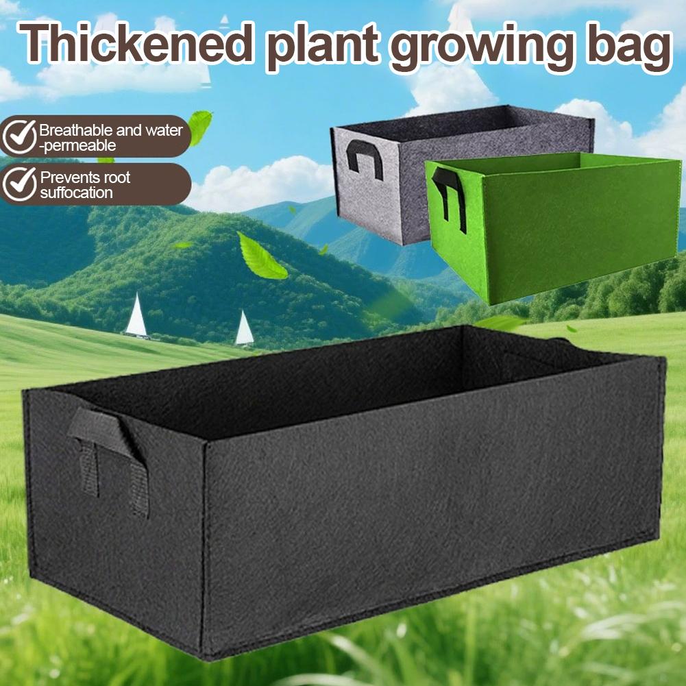 Rectangular Thickened Felt Planting Bag Growing Bucket Plant Growth Bag Multi-Functional Vegetable Plant Non-Woven Felt Growing