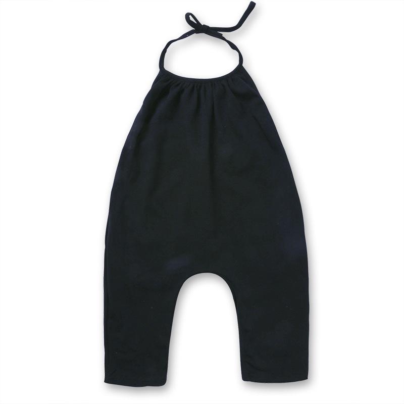 European & American Style Sleeveless Black Romper for Kids