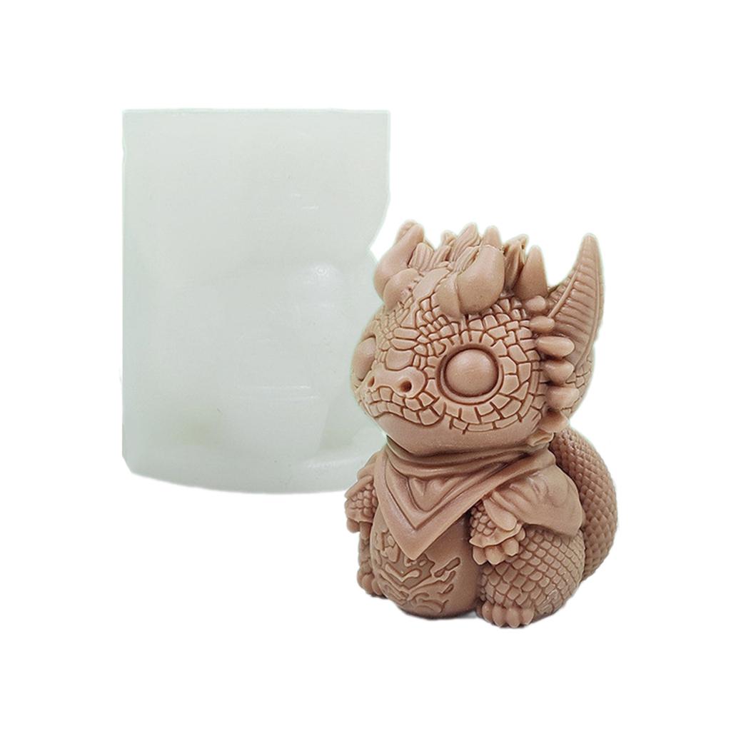 Cute Dragon Silicone Mould Resin Casting Molds Scented Candle Molds for Candle Making Plaster Soap Mold Desktop Decors
