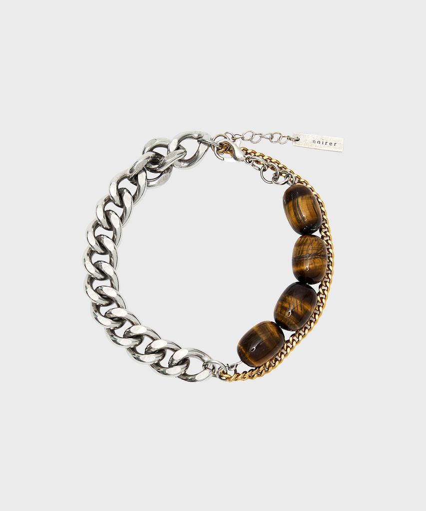 Noirer Gemstone Layered Bracelet (Brown)