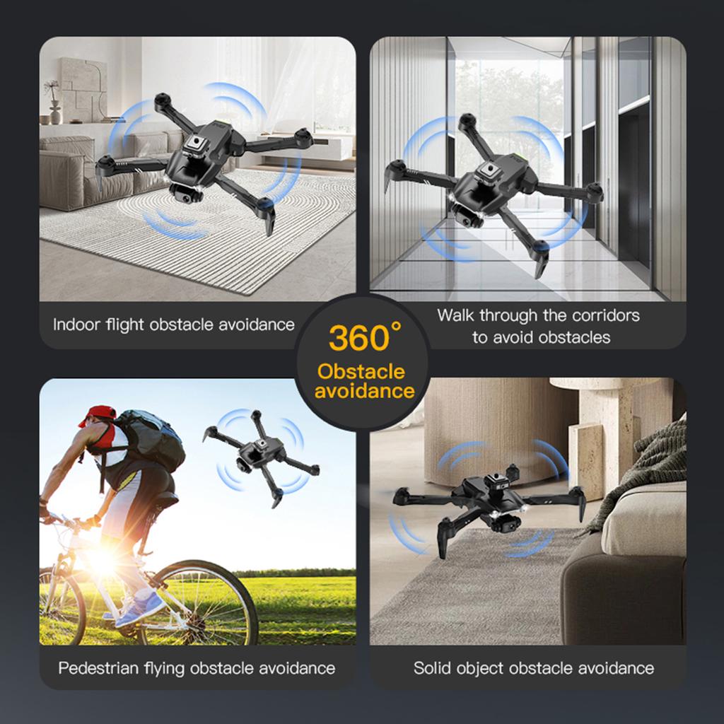 GPS-fjärrkontroll drönare med kamera 8K Dual Camera 5GWIFI 360 grader Hinder Undvikande Huvudlöst läge