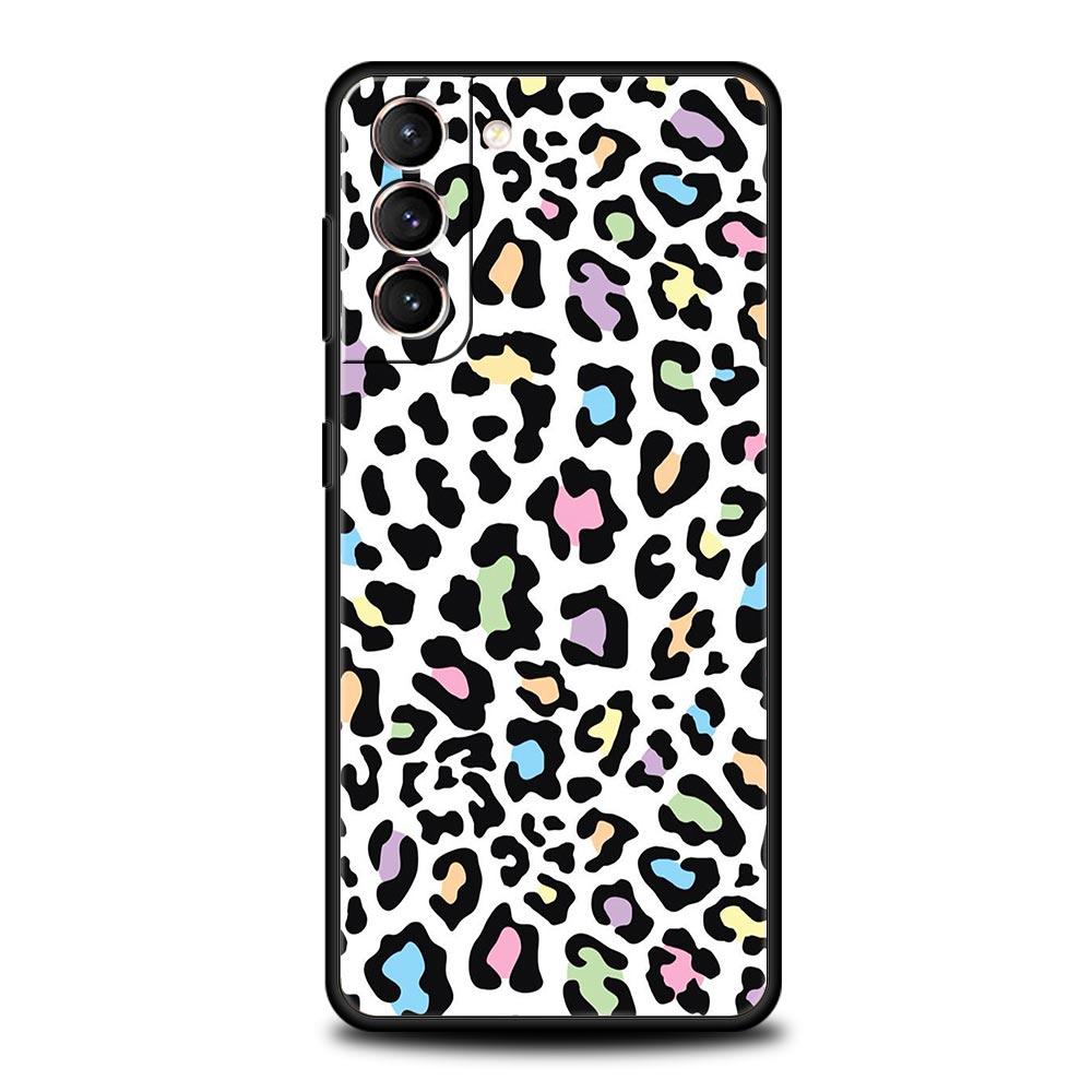 Custodia per Telefono con Stampa Leopardo e Ghepardo per Samsung Galaxy S24 S23 S22 S20 Ultra S21 FE 5G S10 S9 Plus S10E S8 Cover Morbida in Silicone