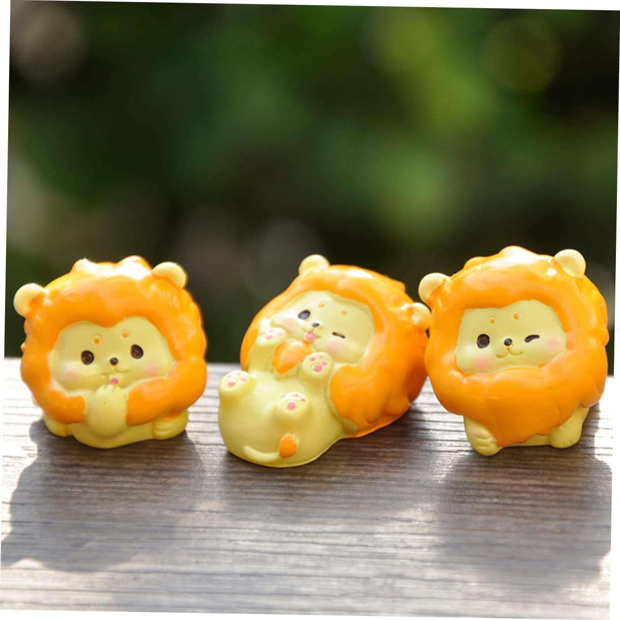 

Kisangel 8 шт. Мини-фигурки львов для декора сада, Очаровательные ПВХ статуэтки животных для газона, двора, патио, сказочного сада и украшения дома