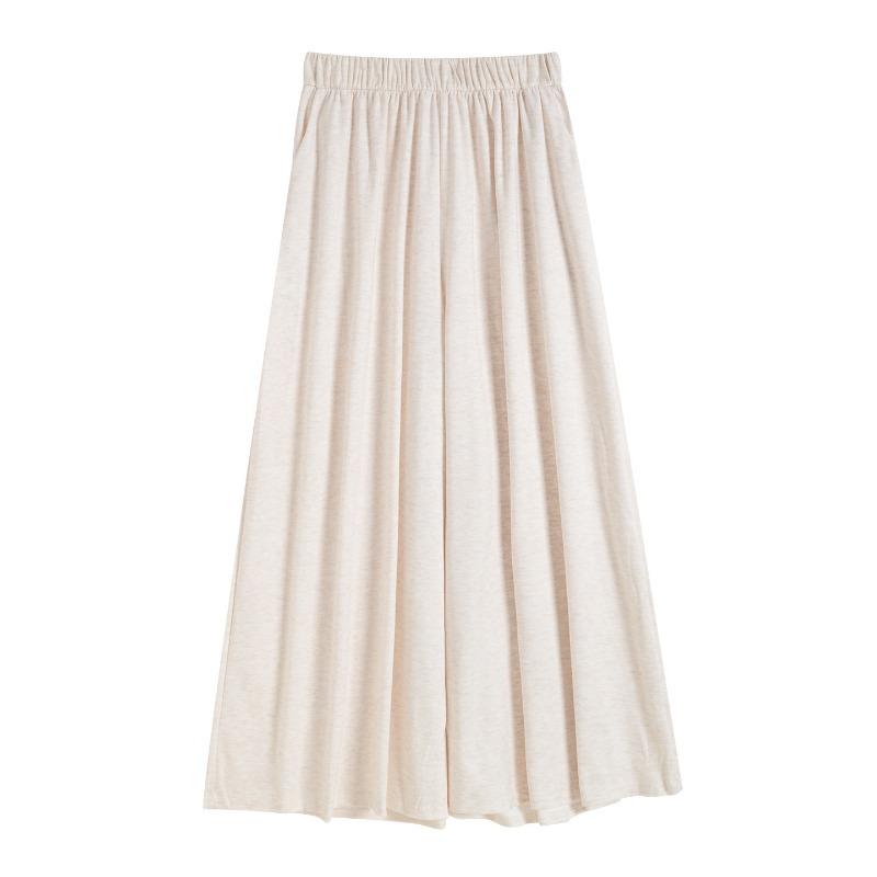 Maillard glutinous rice culottes women's autumn new a-word skirt small loose and thin wide-leg pants