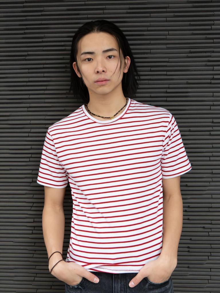 GOZER Pipi Stripe T-Shirt_White