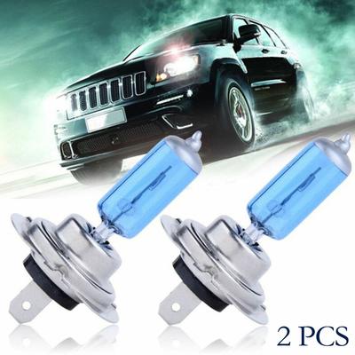 2Pcs 6000k Car Light Super Bright White H7 Halogen Lamps 12V Car HeadLight Bulb Car Replacement Bulb