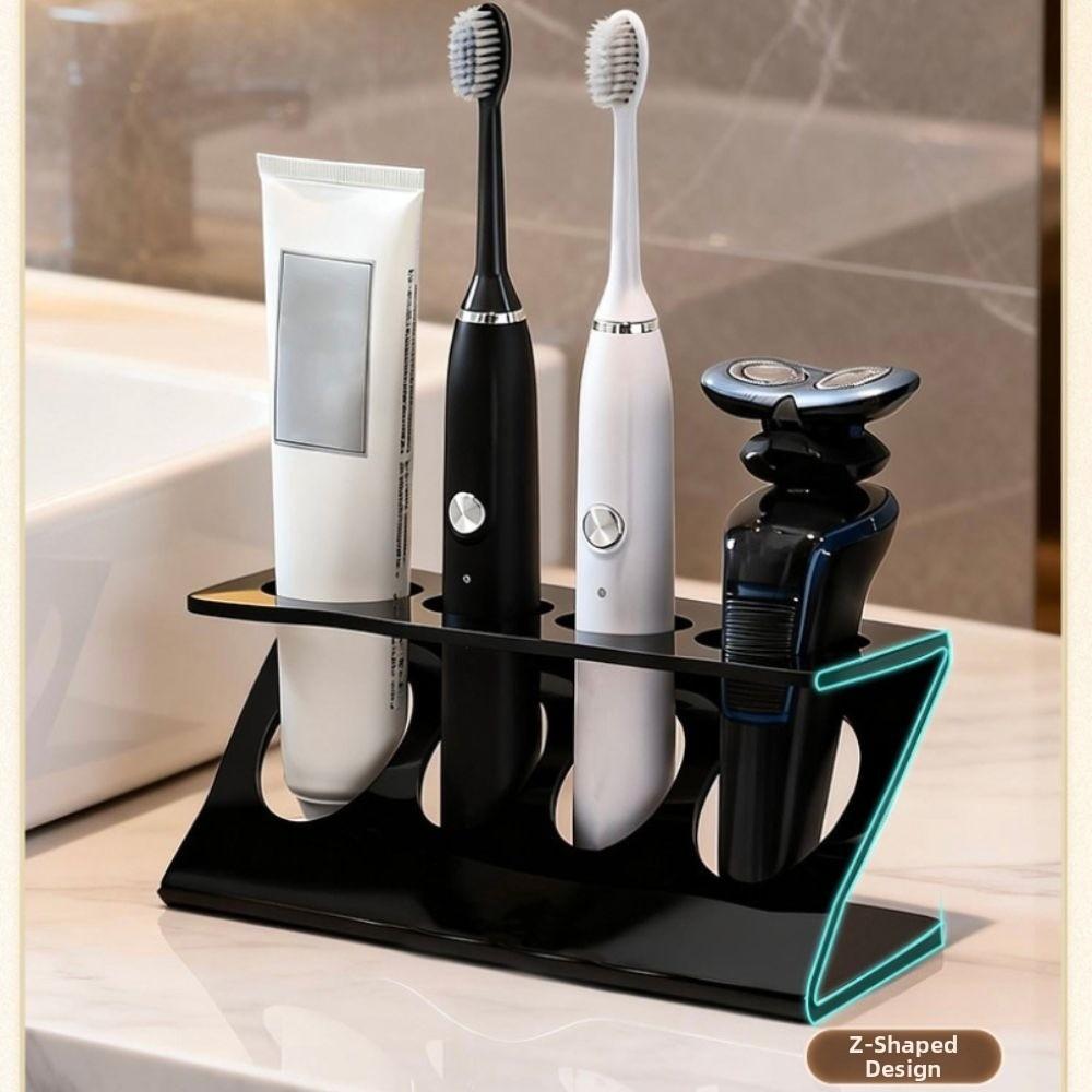 4 Slots Electric Toothbrush Holder Multifunctional Toothpaste Storage Rack  Desktop
