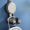 New Unique Horizontal Setting Suction Cup Handheld Shower Head Holder Large Shower Head Supports Relocatable Wall Mounted