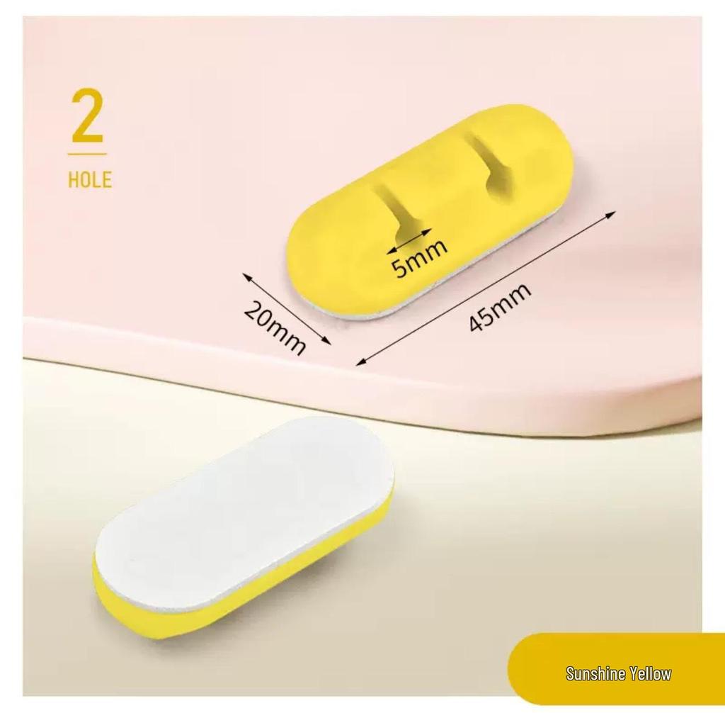 New Multi-hole Cable Organizer: Self-Adhesive Desktop Hub for Data Charging and Fixed Wire Management