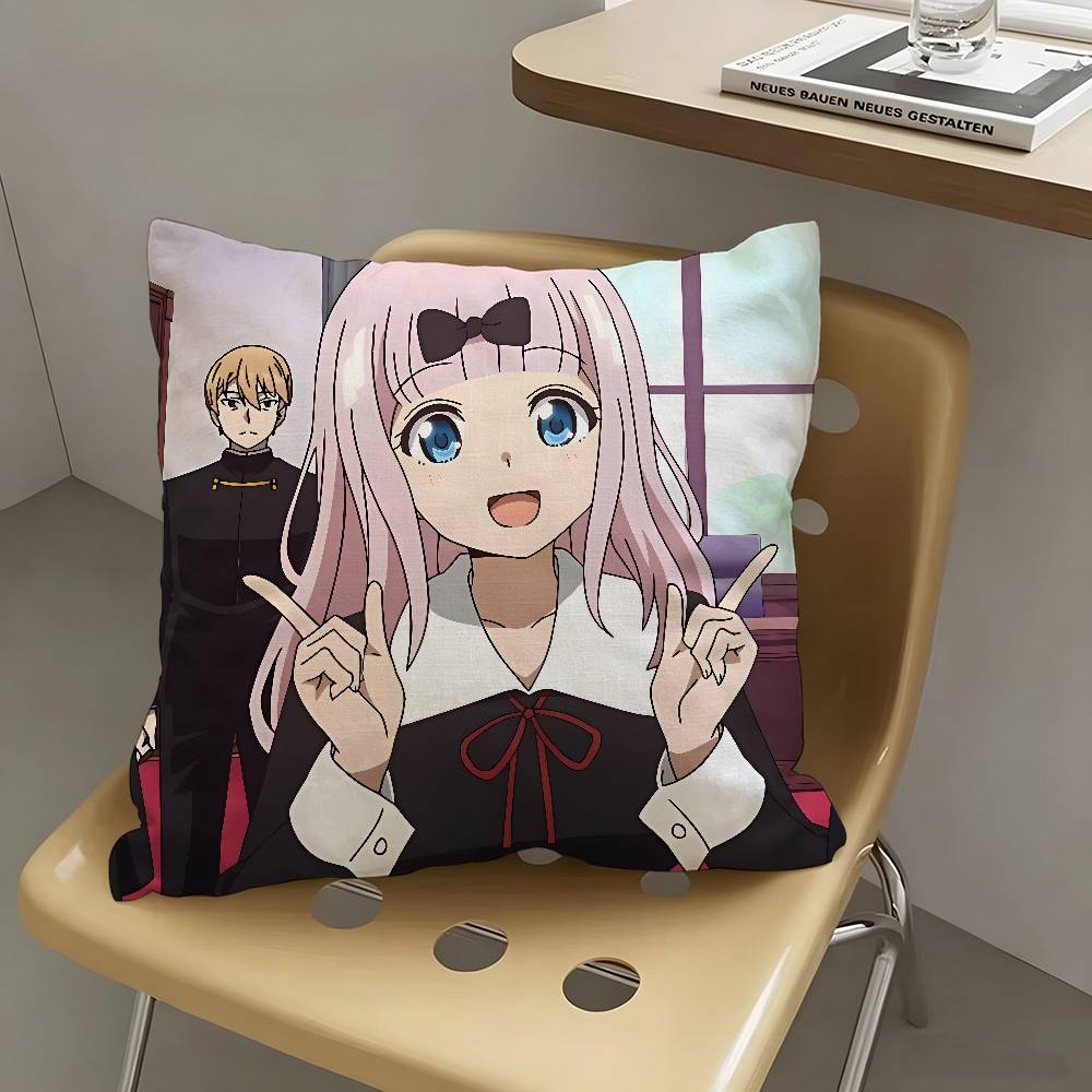 1pc Chika Fujiwara Anime Characters Pillow Case Fashion Square Pillowcase Bedroom Sofa Room Ins Decoration Leisure