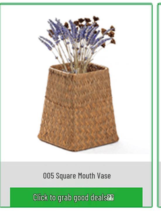 Mid-Autumn Festival Cattail Weave Handmade Plant Fiber Flower Pot