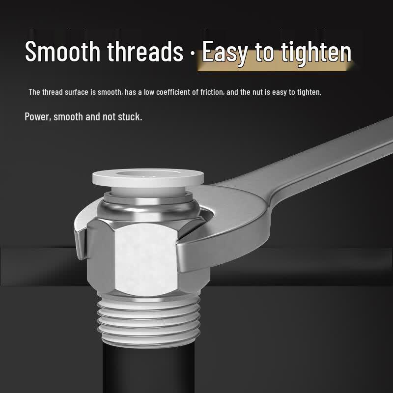 PC External Thread Straight Pneumatic Quick Connector CN plug (adapter included)