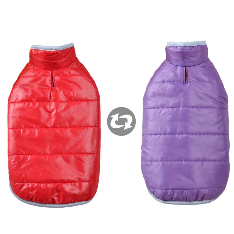 Reversible Winter Dog Down Jacket Waterproof Thicken Warm Pet Dog Clothes for Small Medium Dogs Cats Costume French Bulldog Coat