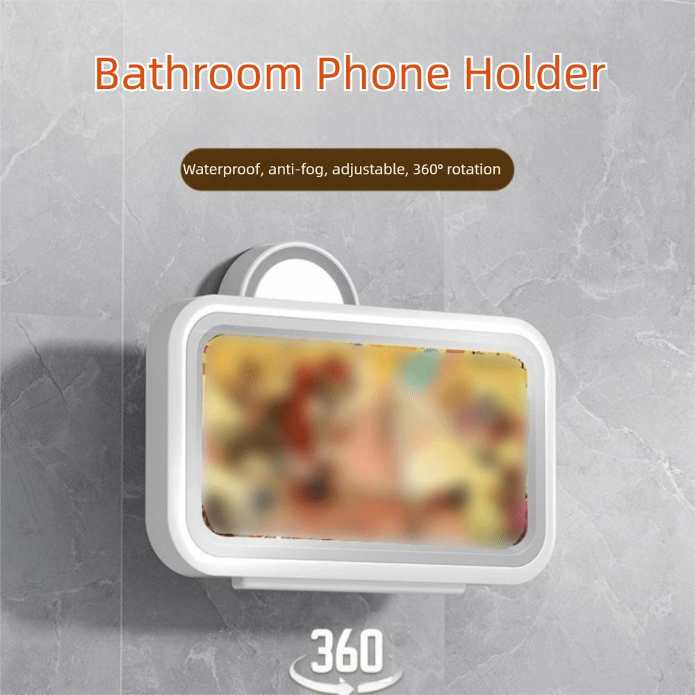 Rotatable Bathroom Phone Holder Adjustable Wall Mounted Phone Case  Wall Mounted