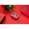 Veeki Vintage Retro UKW-Radio Bluetooth-Lautsprecher mit verbessertem Bass, lauter Sound, klassisches altmodisches Design in roter Farbe für den Heim- und Bürogebrauch