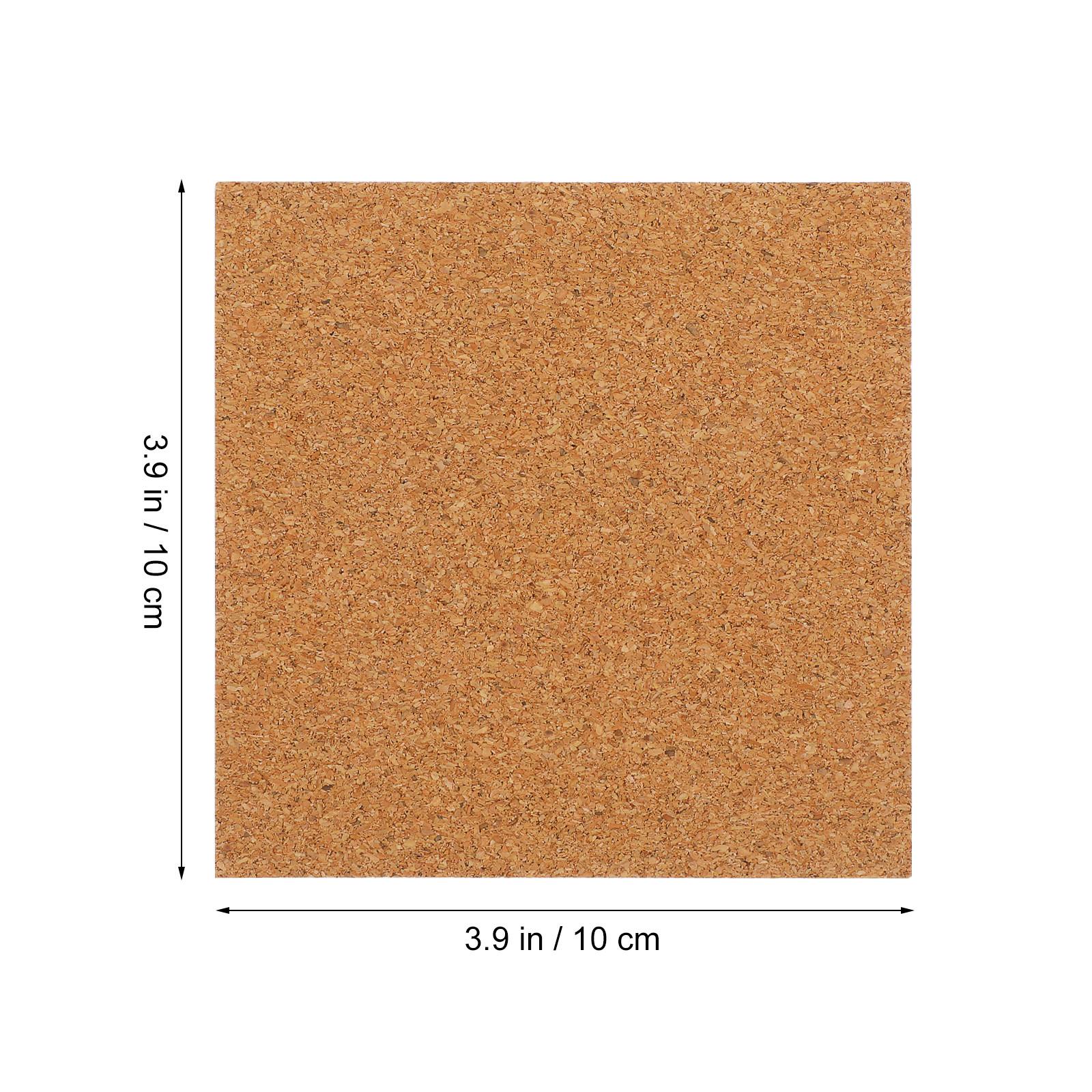 

36Pcs Self-Adhesive Cork Squares 2Mm Thick Natural Wood Coasters for DIY Crafts Heat Insulation Decorative Pads Cork Backing шоколадний