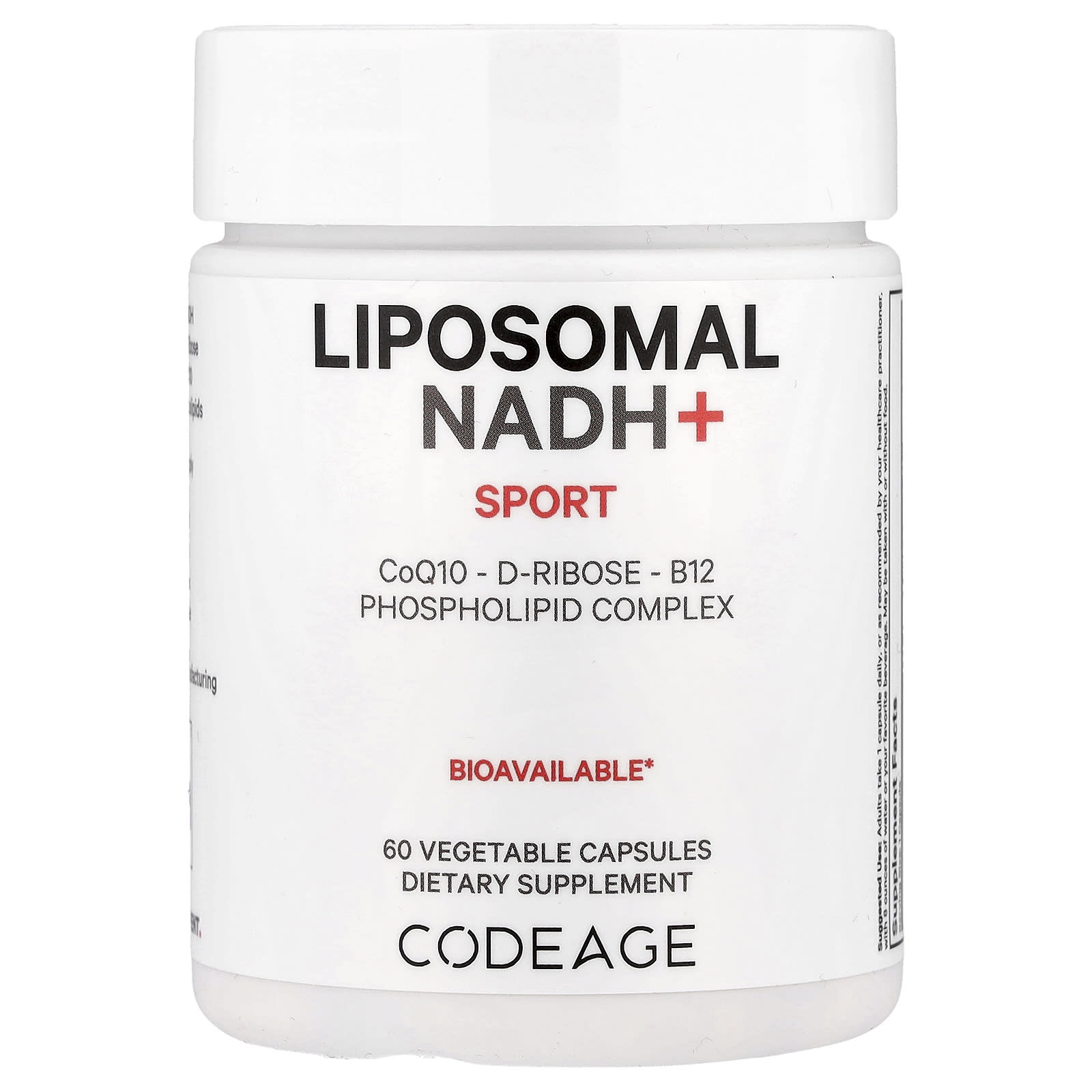 

Sport, Liposomal Nadh+, Veggie Capsules 60