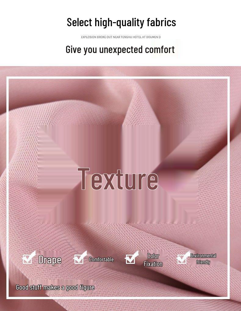 Women's Pink Ice Silk Wide-Leg Pants: Summer Thin High Waist, Straight-Leg Casual Style for Spring and Autumn