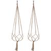 WTEMPO Macrame Potted Plants Hanger Ropes To Hang Flower Pot Plant Holder for Indoor Outdoor Farm Garden Plant Rope Hangers DIY Hanging Planter Basket