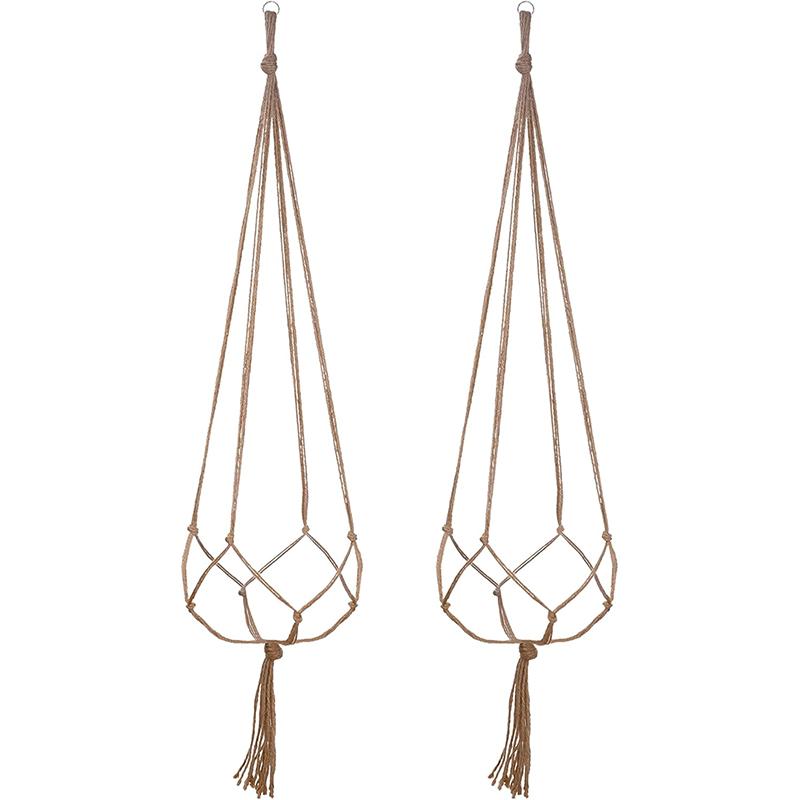 

WTEMPO Macrame Potted Plants Hanger Ropes To Hang Flower Pot Plant Holder for Indoor Outdoor Farm Garden Plant Rope Hangers DIY Hanging Planter Basket hemp*122cm*2pcs хакі