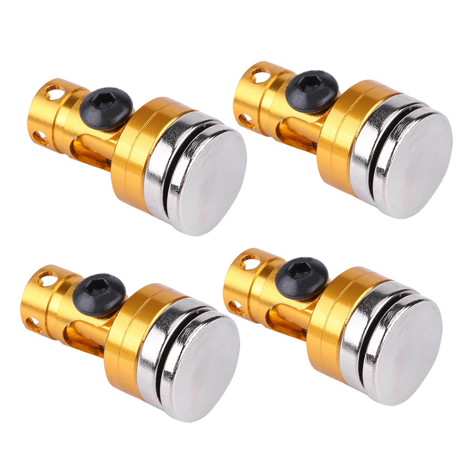 

4PCS Aluminum Magnetic Stealth Invisible Body Post Mount for SCX10 4WD 1:10 RC Car Yellow жовтий