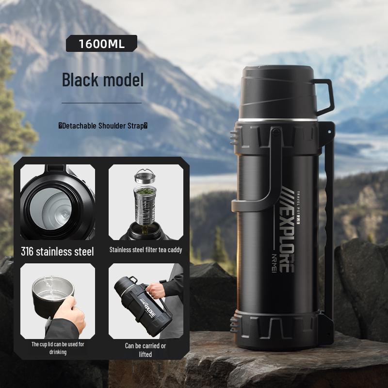 Men s Large Insulated Thermos Mug, 5L Travel Kettle, for Outdoor and Car Use
