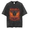 Hotblood Anima Attack on Titan Graphic Print TShirt Men Women Harajuku Vintage Washed Cotton Solf Summer New Tee Oversized Top