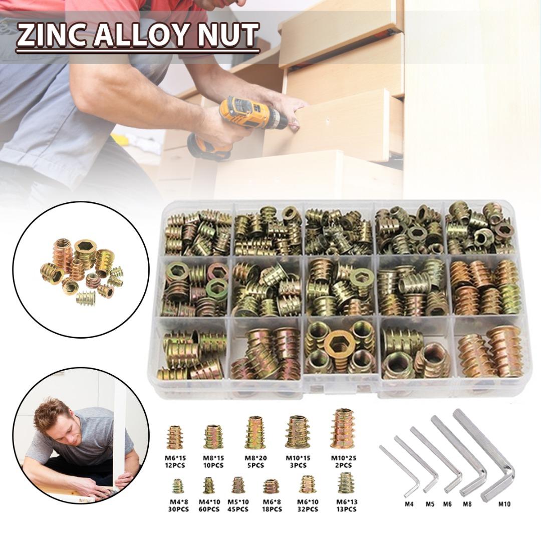 

Idl 230 шт., цинковый сплав, внутренний наружный зуб, гайка с резьбой, комплект гаек + 5 шт. гаечный ключ