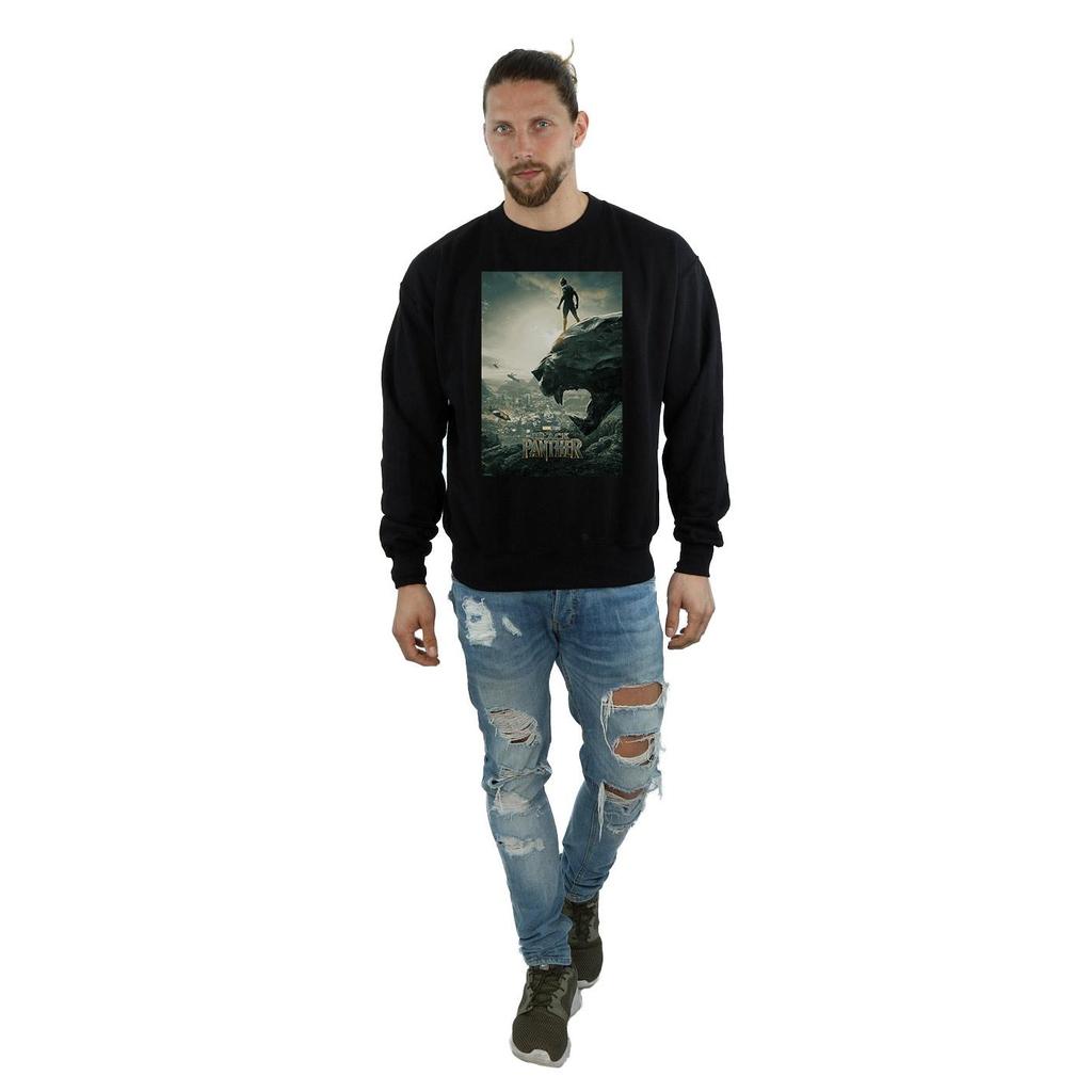 Marvel Mens Black Panther Poster Sweatshirt