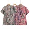 4XL-8XL Plus Size Elegant Women's Blouses Summer Oversize Tops Woman Casual Short Sleeve Shirts
