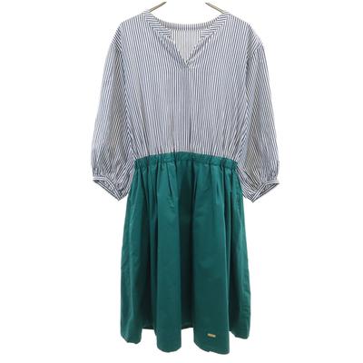 BLUE LABEL CRESTBRIDGE 7 Minutes Sleeve One Piece 38 Sanyo Shokai Women Used