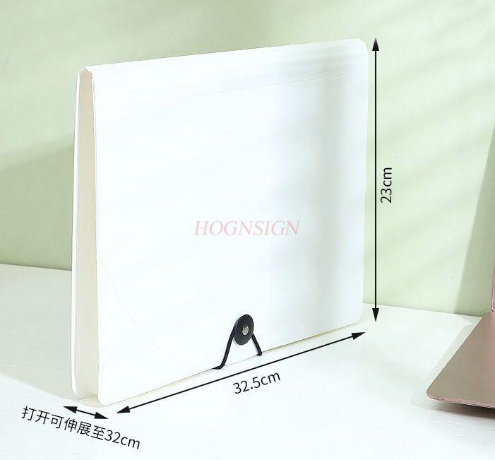 A4 Handheld Folder Organ Bag Large Capacity 36 Layer Data Book Student Exam Paper Clip Can Be Vertically Stored and Classified