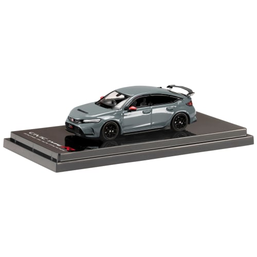1/64 Scale Honda Civic Type R (FL5) Racing Black Package/Genuine Optional Parts Equipped Vehicle, Sonic Gray Pearl