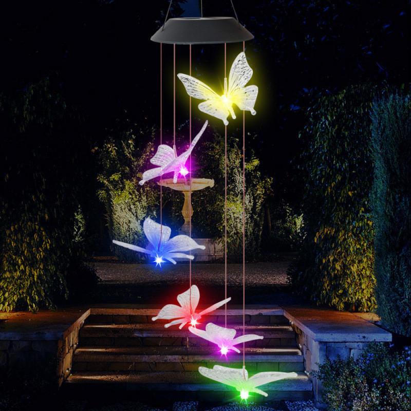 Solar Wind Chime Led Landscape Light With Waterproof Design For Patio And Garden