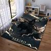 "Samurai zu Pferd Teppich - Sekiro Shadows Die Twice Blitz-Print" Geeignet für die Verwendung als rutschfeste Unterlage für Wohnzimmer, Schlafzimmer, Sofas