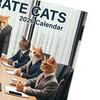Corporate Cat 2026 Calendar Vertical Wall Hanging Calendar with 12 Kitten Illustrations 12 Monthly Planner for Office Home Organizing Scheduling