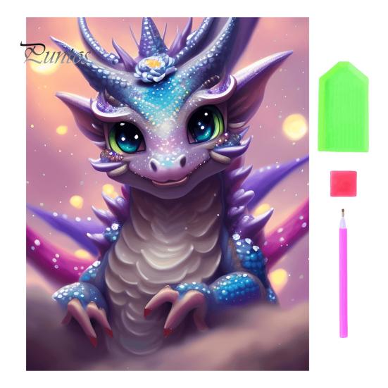 

1 комплект, набор для рисования стразами, цветок, дракон, лошадь, дизайн, подарок «сделай сам», домашний декор, стразы из смолы, рисунок для любой комнаты A