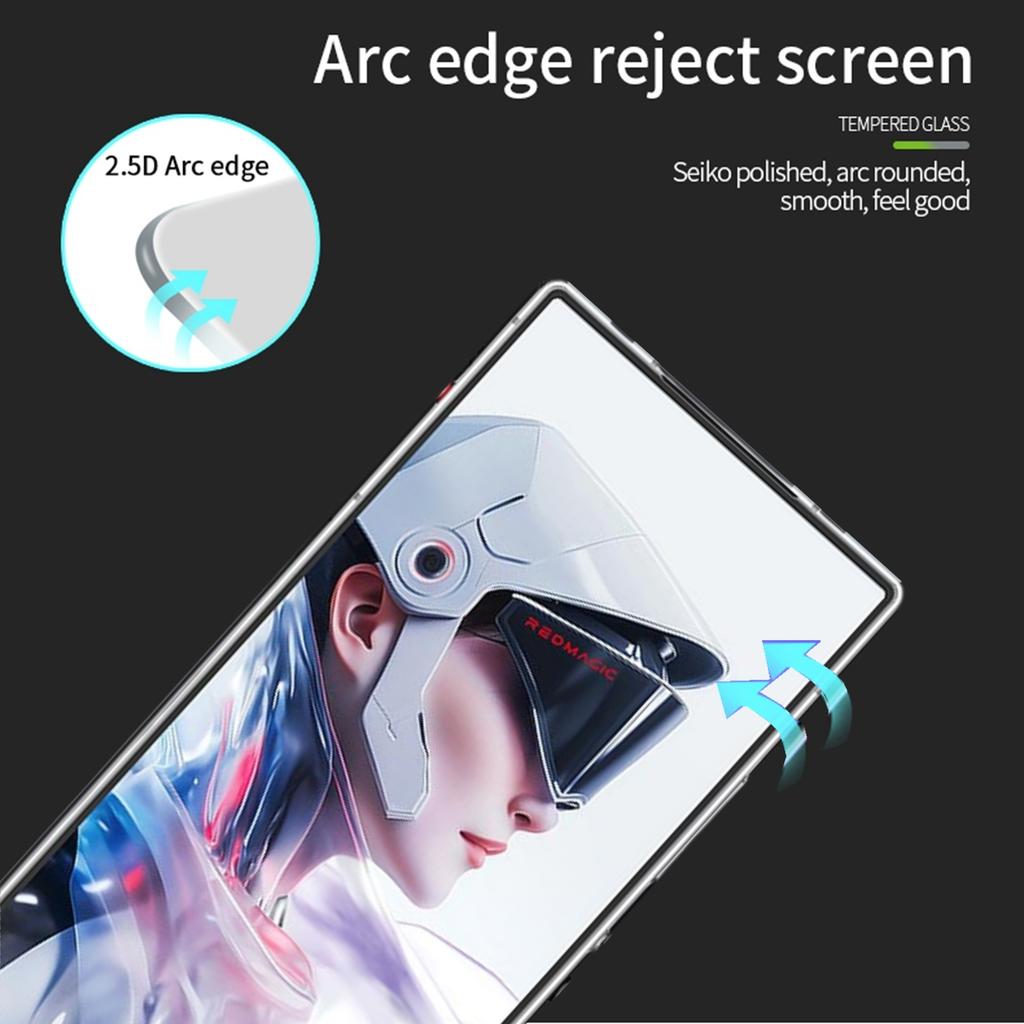 For ZTE nubia RedMagic 10 Air 5G Tempered Glass Film PINWUYO JK Series-2 9H Full Screen Protector
