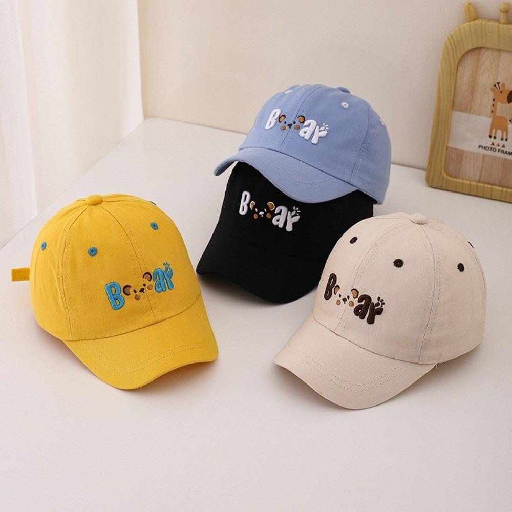 Sun Protection Kids Baseball Hat Letter Embroidered Sun Visor Hats Cartoon Duck Tongue Cap Kids