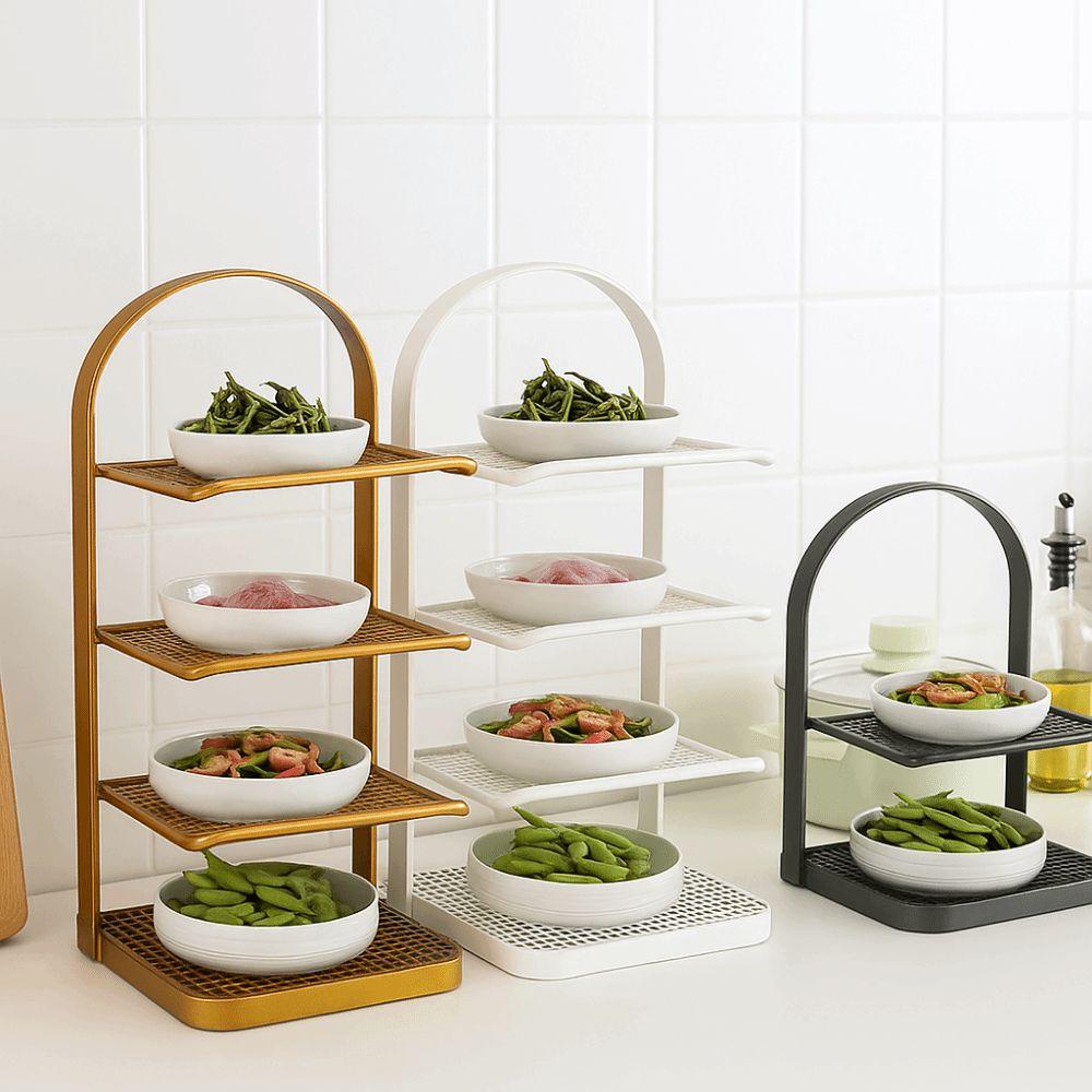 Large Capacity Side Dish Rack Matal Food Sorting Tray Practical Vegetable Storage Tray  Shoes