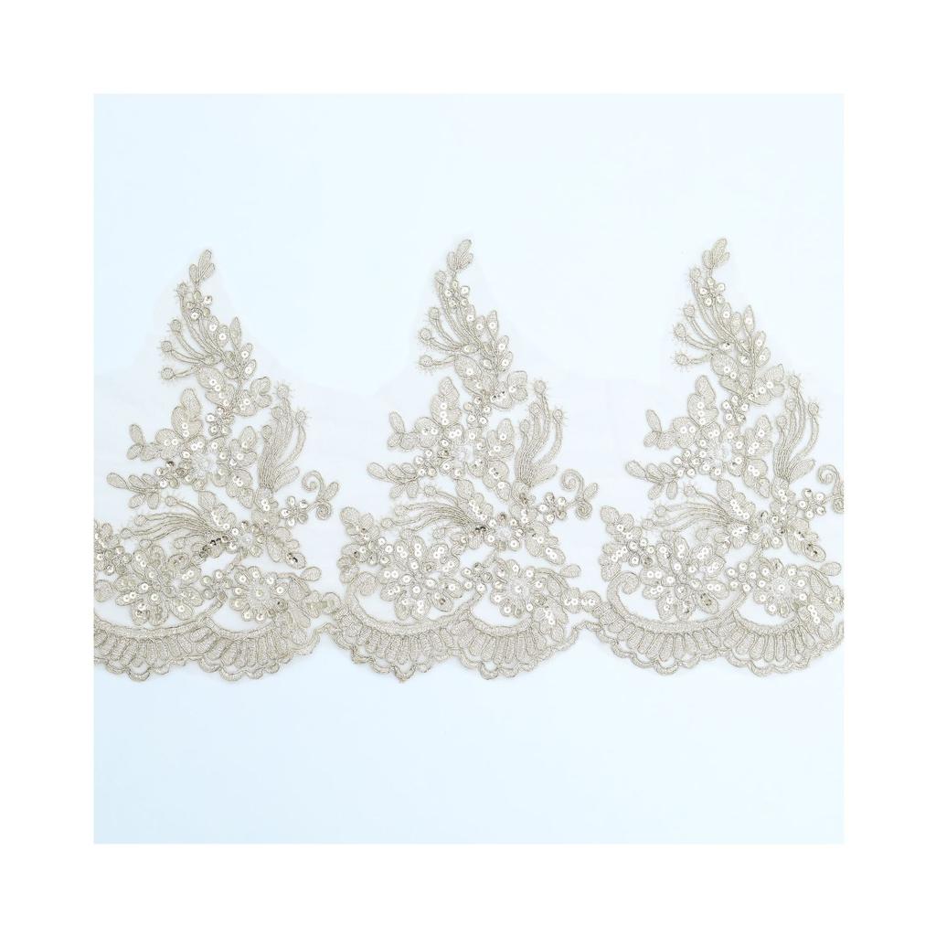 Car Bone Sequined Lace 25Cm Wide Wedding Dress Accessories Lace Gold Bead Lace Lace