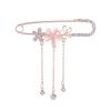 For Women Girl Dress Elegant Butterfly Flower Simulated Pearl Safety pin Rhinestone Accessories Corsage Brooches Pin Jewelry
