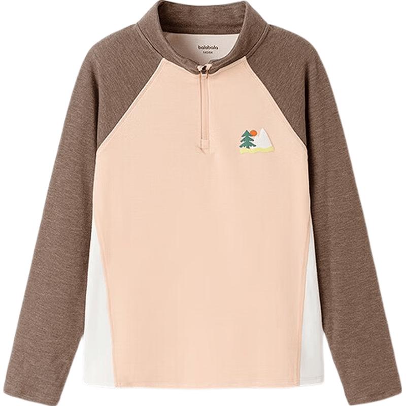 Balabala Girls' Winter Long-Sleeve Thermal Tee