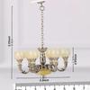 1/12 Dollhouse 6 Arm Chandelier Doll House Accessory Decoration Realistic Micro Landscape Room